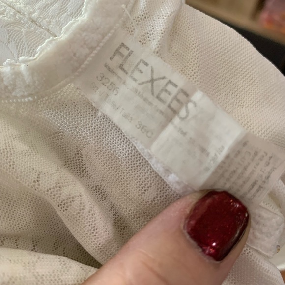 Vintage Flexees Pinup white Lingerie Shapewear 6856 Body Briefer Bodysuit-36C - Picture 9 of 9